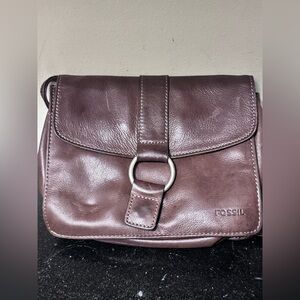 Fossil Brown Leather Crossbody Purse